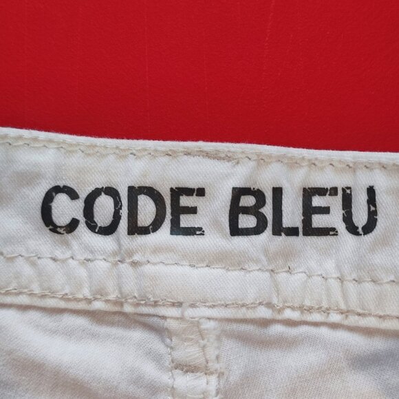 Cod Bleu Marielle jeans slim straight Rhinestone design white women's size 6/27 - Picture 8 of 11